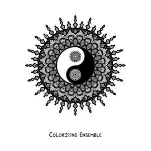 Coloriage d'un mandala du yin yang