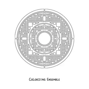 Coloriage d'un mandala tibétain