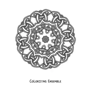 Coloriage d'un mandala celtique