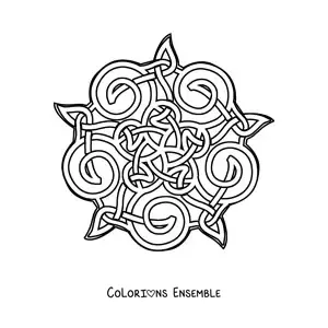 Coloriage d'un mandala celtique