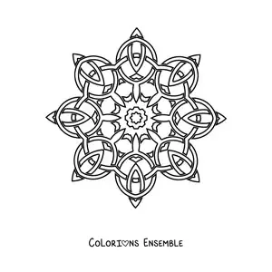 Coloriage d'un mandala celtique