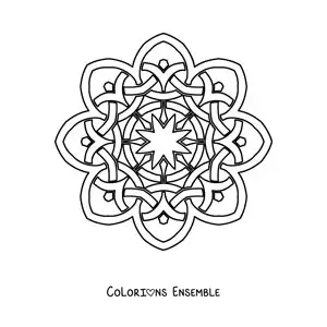 Coloriage d'un mandala celtique