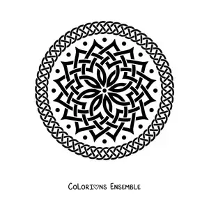 Coloriage d'un mandala celtique