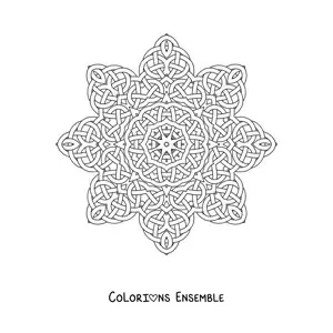 Coloriage d'un mandala celtique