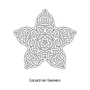 Coloriage d'un mandala celtique