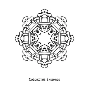 Coloriage d'un mandala celtique