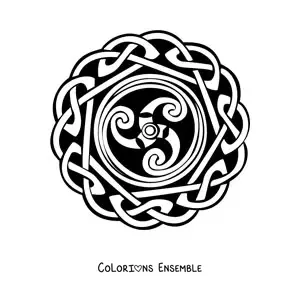 Coloriage d'un mandala celtique avec une spirale