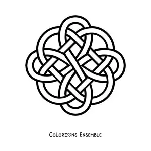 Coloriage d'un mandala de nœud celtique