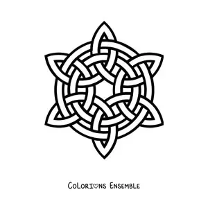 Coloriage d'un mandala de nœud celtique