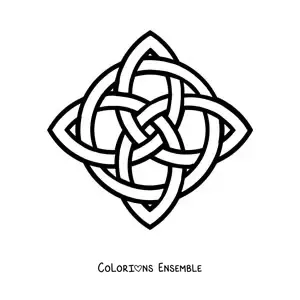 Coloriage d'un mandala de nœud celtique