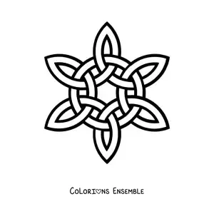 Coloriage d'un mandala de nœud celtique