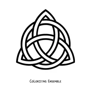 Coloriage d'un mandala de nœud celtique