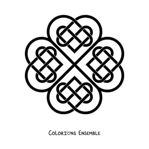 Coloriage d'un mandala de nœud celtique