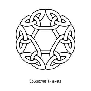 Coloriage d'un mandala de nœud celtique