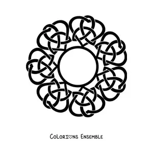 Coloriage d'un mandala de nœud celtique