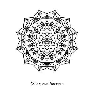 Coloriage d'un mandala étoile facile