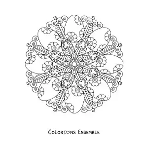 Coloriage d’un mandala d’œufs de Pâques