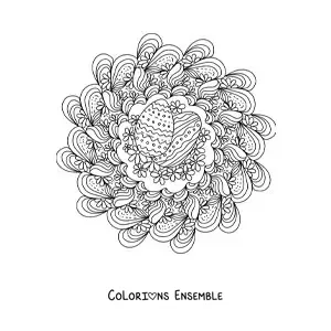 Coloriage d’un mandala d’œufs de Pâques