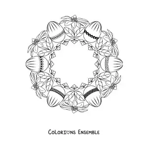 Coloriage d’un mandala d’œufs de Pâques
