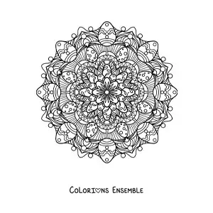 Coloriage d’un mandala d’œufs de Pâques difficile