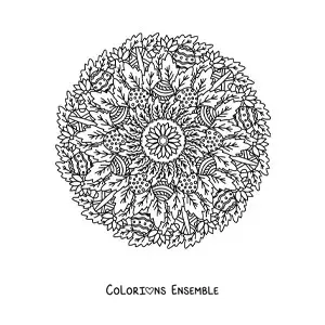 Coloriage d’un mandala d’œufs de Pâques difficile