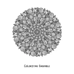 Coloriage d’un mandala d’œufs de Pâques difficile