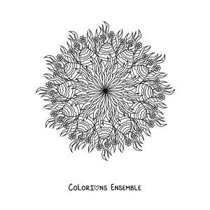 Coloriage d’un mandala d’œufs de Pâques difficile