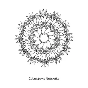 Coloriage d’un mandala de Pâques