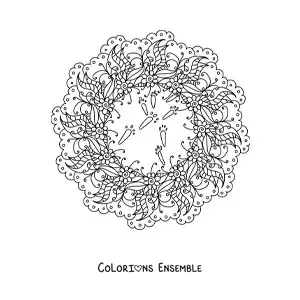 Coloriage d’un mandala de Pâques