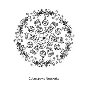 Coloriage d’un mandala d’ornements de Noël pour enfants