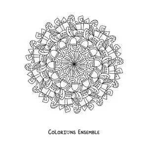 Coloriage d’un mandala de cadeaux de Noël