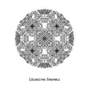 Coloriage d’un mandala de Noël avec des cloches