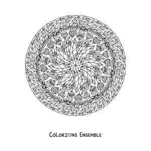 Coloriage d’un mandala avec des boules de Noël