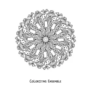 Coloriage d’un mandala de Noël avec des bougies