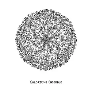 Coloriage d’un mandala de Noël pour adultes