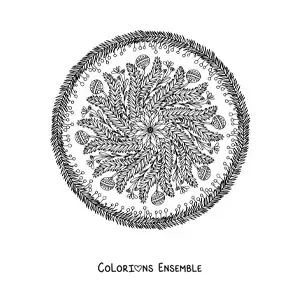Coloriage d’un mandala de Noël pour adultes