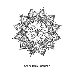 Image à colorier d'un mandala bouddhiste pour adultes