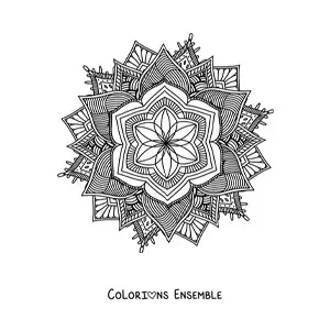 Image à colorier d'un mandala bouddhiste pour adultes
