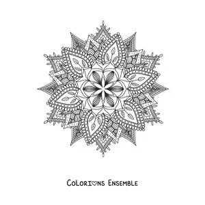 Image à colorier d'un mandala bouddhiste difficile