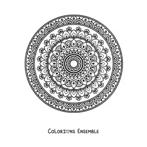 Image à colorier d'un mandala islamique