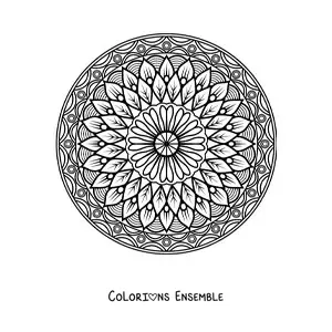 Image à colorier d'un mandala islamique