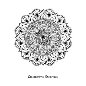 Image à colorier d'un mandala islamique