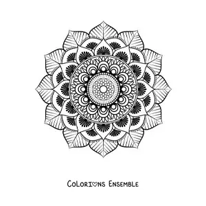 Image à colorier d'un mandala islamique