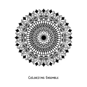 Image à colorier d'un mandala au design islamique