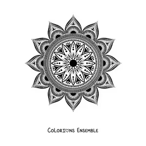 Image à colorier d'un mandala au design islamique