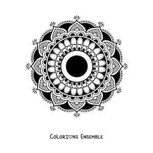 Image à colorier d'un mandala au design islamique