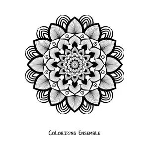 Image à colorier d'un mandala à motif islamique