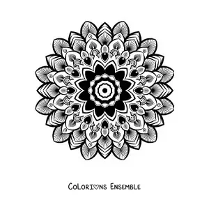 Image à colorier d'un mandala à motif islamique