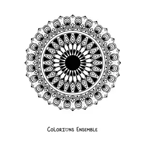 Image à colorier d'un mandala à motif islamique