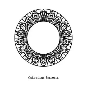 Image à colorier d'un mandala circulaire